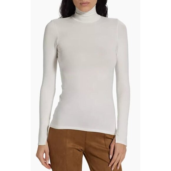 NWT SPANX Long-Sleeve Turtleneck Top Powder-sz Medium - Picture 1 of 8